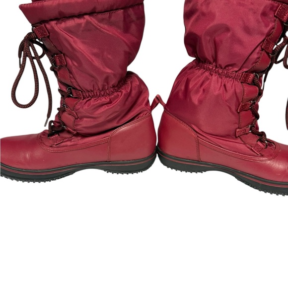 Coach Sage Burgundy Winter Snow Boots 7.5B - Picture 6 of 9